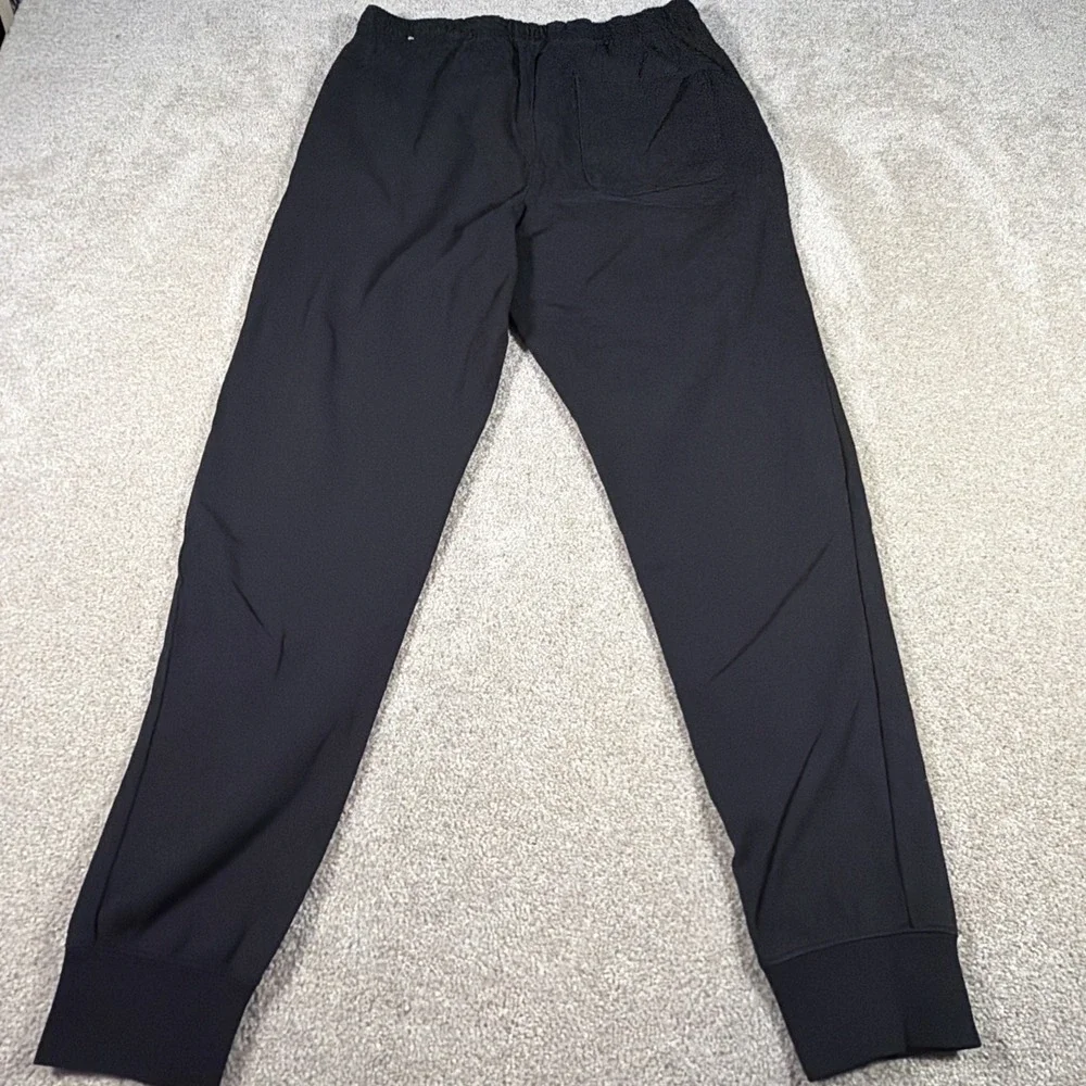 Nike Mens Jogger Sweatpants Medium Black Cotton Swoosh‎ Activewear Gym READ